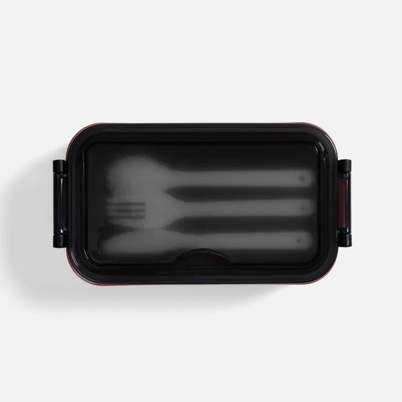 Ланчбокс Pranzo, красный с черным Ланчбокс Pranzo, красный с черным