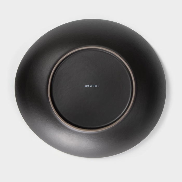 Салатник Magistro Black style, 1,7 л, фарфор, чёрный Салатник Magistro Black style, 1,7 л, фарфор, чёрный