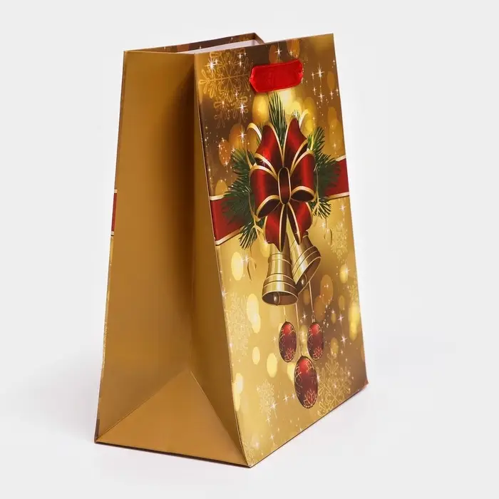 Пакет подарочный, ламинированный, Пакет подарочный, ламинированный, "Бантик",18 х 23 х 10 см