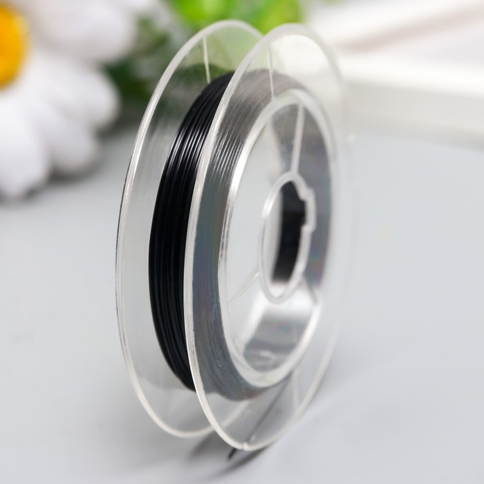 Проволока для бисера d 0,3 мм, черный рул.10 м Проволока для бисера d 0,3 мм, черный рул.10 м