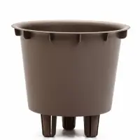 Кашпо со вставкой 1 л d15 см h14 см РАМОНА серый