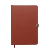 Ежедневник недатированный формат А5, с хлястиком, 80л, линия, пвх, Коричневый
