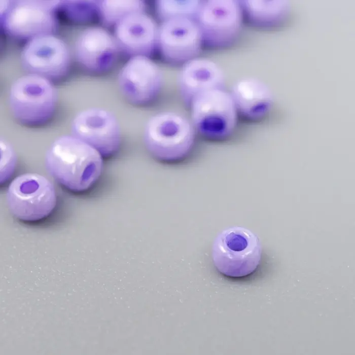 Бисер круглый размер 12/0  Бисер круглый размер 12/0 "Пастельно-сиреневый" 20 гр