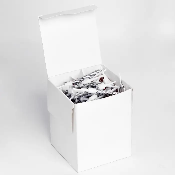 Свечи в торт &laquo;Спираль&raquo;, 200 шт., 5 см, серебряный металлик