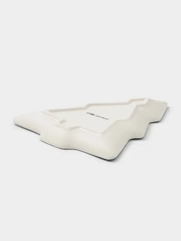 Тарелка сервировочная новогодняя Доляна «Зимний вечер», 23×20×2.2 см, доломит, белая Тарелка сервировочная новогодняя Доляна «Зимний вечер», 23×20×2.2 см, доломит, белая