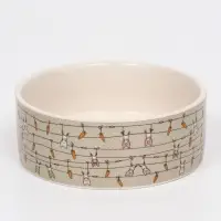 Миска &laquo;Кроличьи игрушки&raquo;, 300 мл, 11.5&times;5 см, керамика, бело-серая