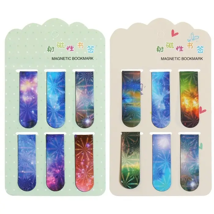 Набор магнитных закладок для книг Calligrata 6 штук, Набор магнитных закладок для книг Calligrata 6 штук, "Вселенная", МИКС