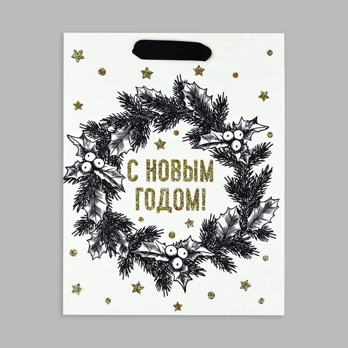 Пакет подарочный новогодний ламинированный «Новогодние чудеса», MS 23 x 18 х 10 см Пакет подарочный новогодний ламинированный «Новогодние чудеса», MS 23 x 18 х 10 см