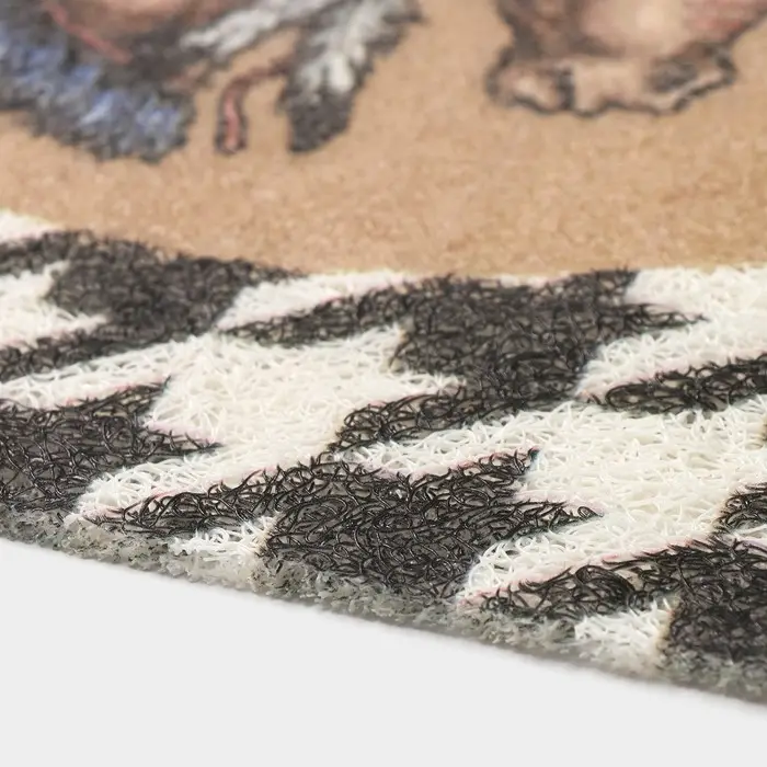 Коврик придверный Доляна &laquo;Айдахо&raquo;, 48&times;78 см, бежевый