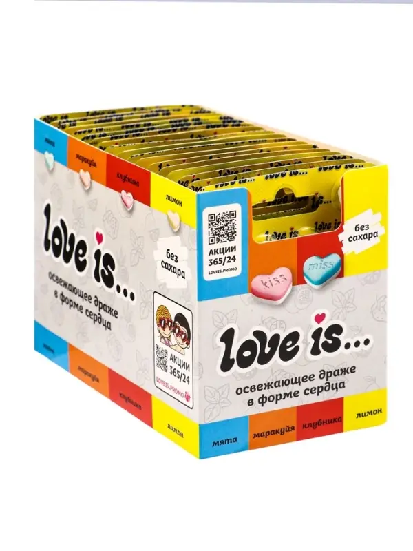 Освежающие конфеты Love is, со вкусом морской соли и лимона блистере, 10.8 г
