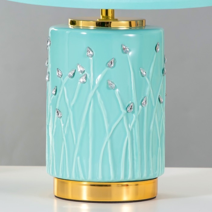 Настольная лампа Амелия E14 40Вт лазурный 24х24х37 см RISALUX Настольная лампа Амелия E14 40Вт лазурный 24х24х37 см RISALUX