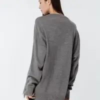 Джемпер оверсайз унисекс Grunge, серый, размер L/XL