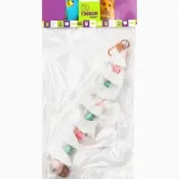 Игрушка для птиц с панцирем каракатицы и бусами, 15&times;3 см, цвет МИКС