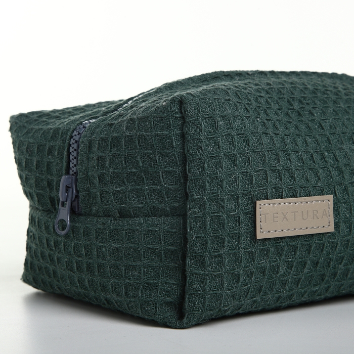 Косметичка на молнии TEXTURA, цвет зелёный Косметичка на молнии TEXTURA, цвет зелёный