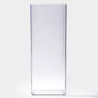 Ваза пластик настольная "Альваро" геометрия, 25х10 см, прозрачный