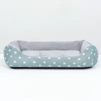 Лежанка для животных &laquo;Звезды&raquo;, 60&times;45&times;15 см, серая