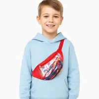 Сумка поясная детская на молнии, красная