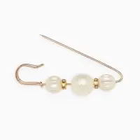 Булавка &laquo;Зефир&raquo;, 7 см, белая в золоте