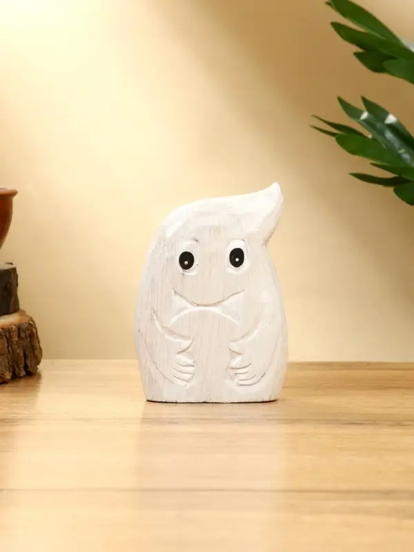 Набор сувенирный  Набор сувенирный "Привидения" дерево H 12, 9, 7 см, цв. светло-серый