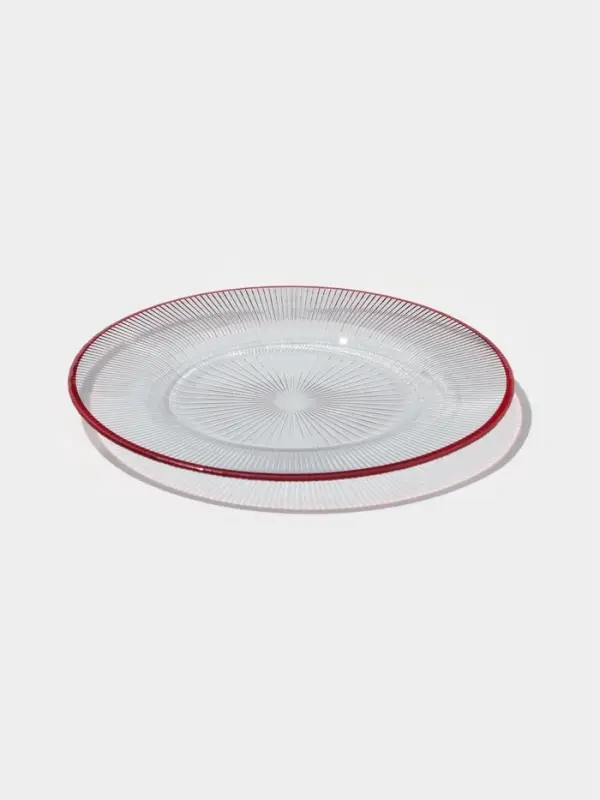 Тарелка Magistro Radiant, d=21 см, стекло, прозрачная