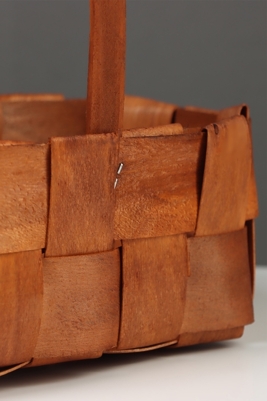 Корзина плетёная, 23×16×8 см, ручка h=12 см, ива, натуральный цвет