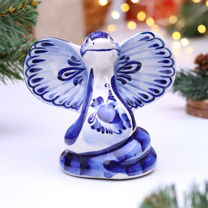 Новый год. Сувенир символ года Новый год. Сувенир символ года "Змея Касси", гжель