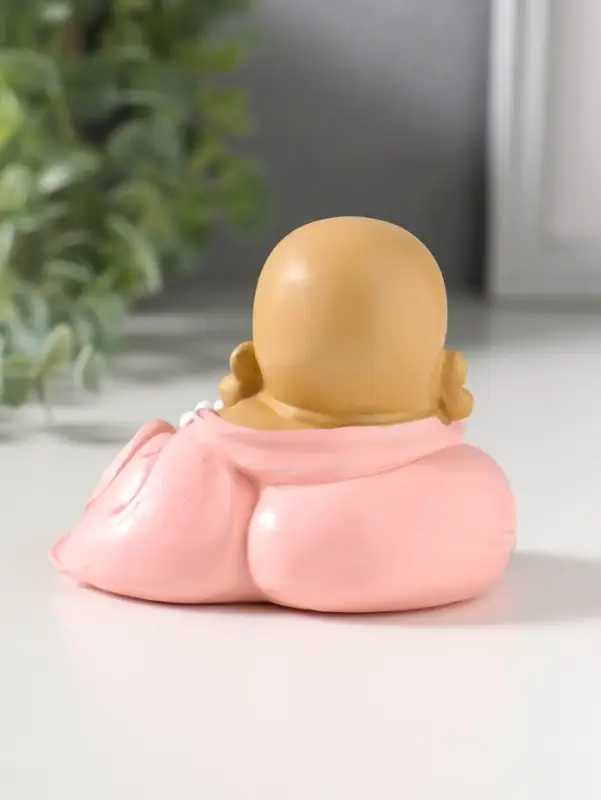 Сувенир полистоун "Маленький хотей в розовом одеянии - не скажу" 8х9,3х7 см