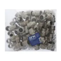 Ниппель переходной ZEIN engr, 1/2" &times; 3/4", наружная резьба, нержавеющая сталь