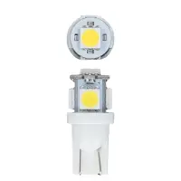 Лампочка светодиод. W5W (T10) STANDARD, 6000K (Белый), 12В, 0.7Вт, 5LED, Поляр., кмпл. 2шт.