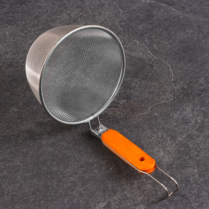 Корзинка для приготовления картошки фри, 25см, дерев ручка Корзинка для приготовления картошки фри, 25см, дерев ручка