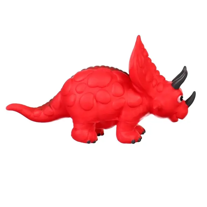 Резиновая игрушка для ванны Крошка Я &laquo;Динозавр: Трицератопс&raquo;, 24 см, с пищалкой
