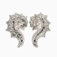 Серьги "Морской мир", раковина, цвет белый в серебре