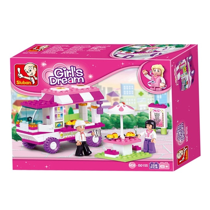 Конструктор «Розовая мечта: мобильный ресторан», 102 детали Конструктор «Розовая мечта: мобильный ресторан», 102 детали