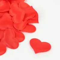 Сердечки декоративные 50 шт., 3.2 см, красные