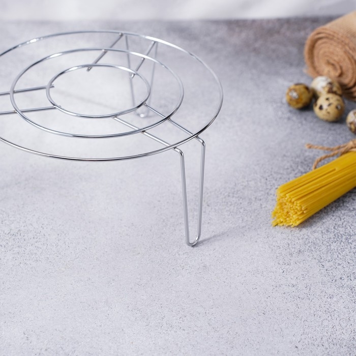 Подставка-гриль для микроволновой печи Доляна, 22×22×10 см, цвет хром Подставка-гриль для микроволновой печи Доляна, 22×22×10 см, цвет хром