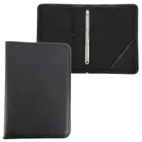 Папка деловая Calligrata &laquo;Лайт&raquo;, искусственная кожа, для бумаг, для офиса, с кольцевым механизмом 4, 360&times;260&times;30 мм, чёрная