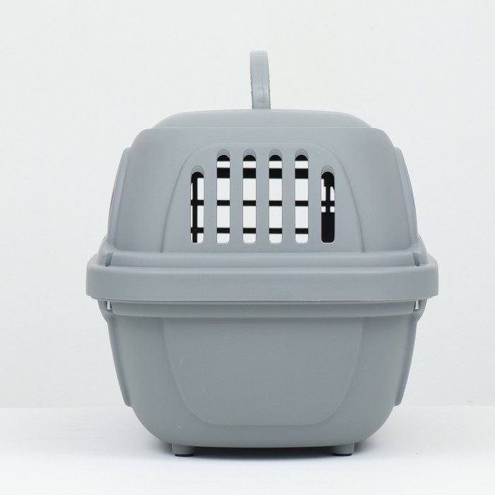 Переноска для животных пластиковая 47х32,5х30 см, серая