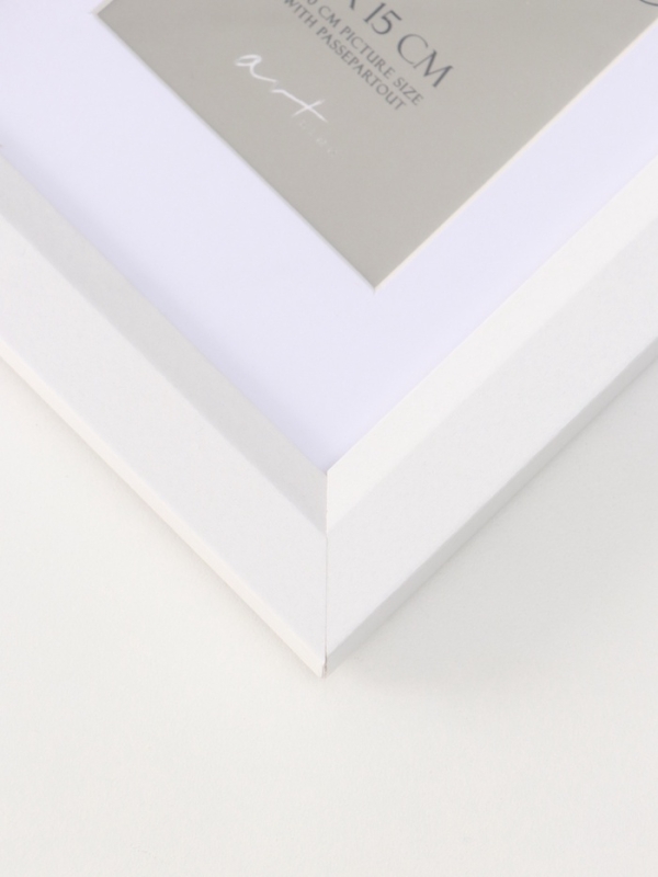 Фоторамка МДФ Фоторамка МДФ "Anna" 10х15 см, с паспарту (7х10 см), белый (пластиковый экран)