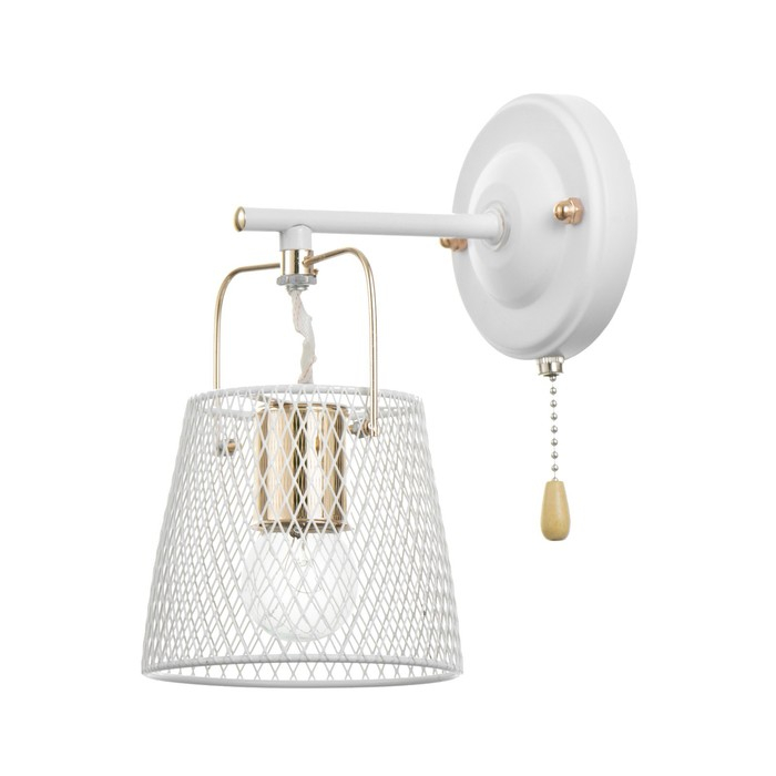 Бра 662404/1 40Вт E27белый-золото 24х15х22 см