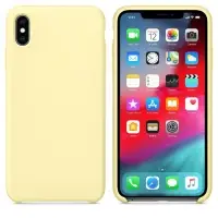 Чехол Iph XS Max Silicon Case 100% ORG Mellow Yellow (c LOGO)