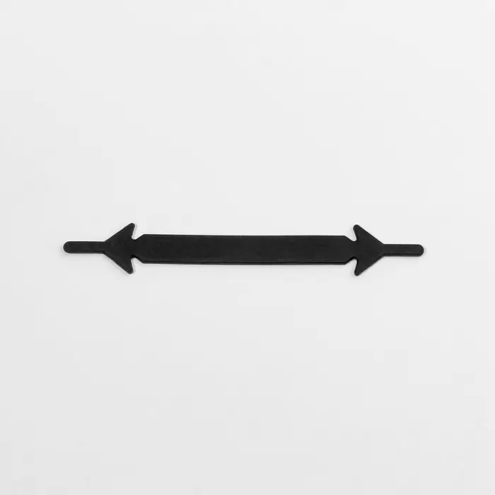 Шнурки для обуви, 6 шт., силиконовые, плоские, 13 мм, 9 см, чёрные