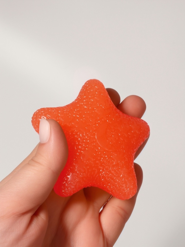 Массажёр реабилитационный TPR (термопласт резина) нагр 20кг d 8см оранж накл OT Массажёр реабилитационный TPR (термопласт резина) нагр 20кг d 8см оранж накл OT