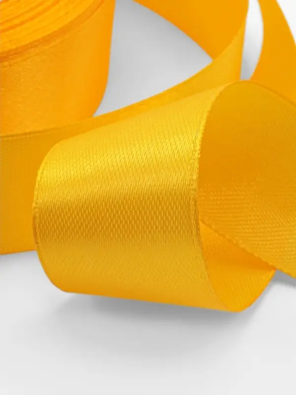 Лента атласная, 25 мм, 23&plusmn;1 м, жёлтая №16