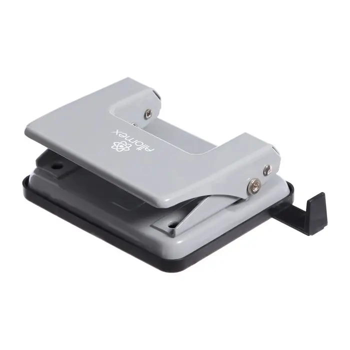 Дырокол металлический 20 листов, Attomex, форматная линейка, серый