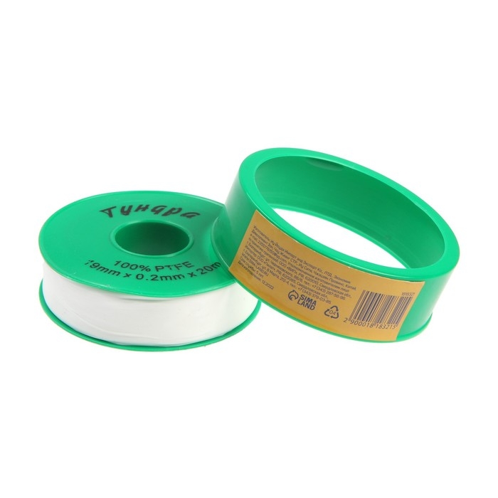 Лента ФУМ ТУНДРА, 19 мм х 0.2 мм х 20 м Лента ФУМ ТУНДРА, 19 мм х 0.2 мм х 20 м