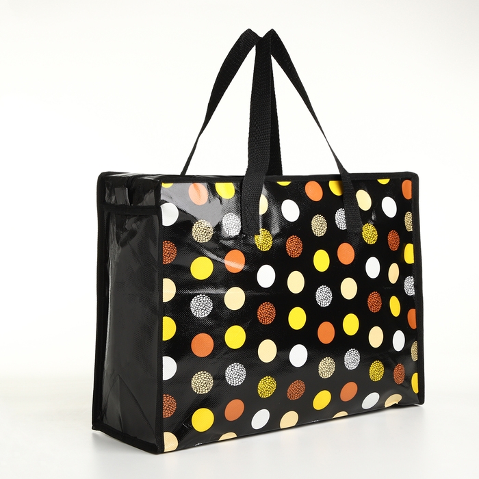 Сумка хозяйственная на молнии, цвет чёрный/разноцветный Сумка хозяйственная на молнии, цвет чёрный/разноцветный