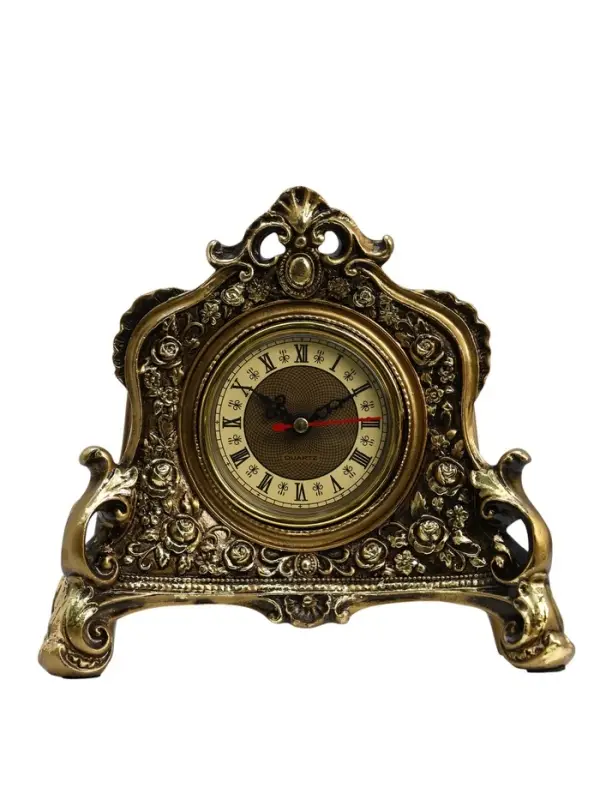 Часы настольные интерьерные каминные, 21&times;19&times;6.5 см, d=7 см, золото