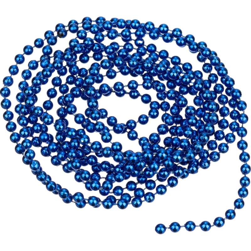 Бусы новогодние из полистирола Синяя / 270х0,5см арт.94069