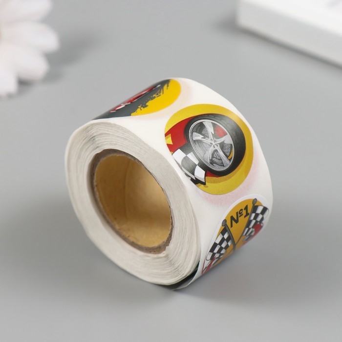 Наклейка бумага Наклейка бумага "Футбол" d=2,5 см 252 шт в рулоне