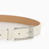 Ремень женский, 110&times;2.7 см, пряжка металл, серебристая, белый